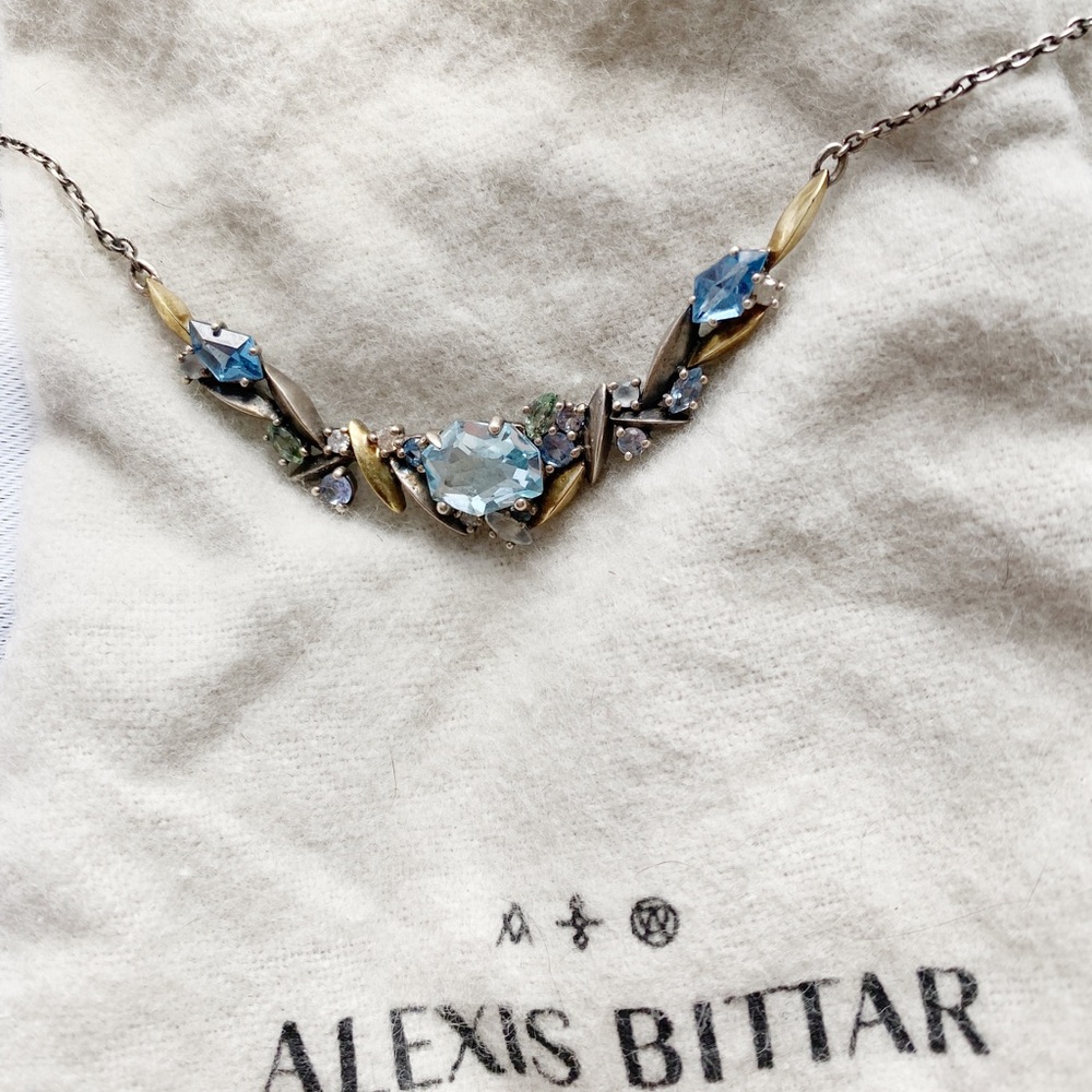 Alexis Bittar Topaz, Peridot & Sapphire Necklace